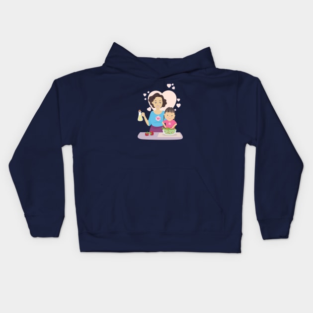 Mother and daughter Cooking Kids Hoodie by Unique Online Mothers Day Gifts 2020